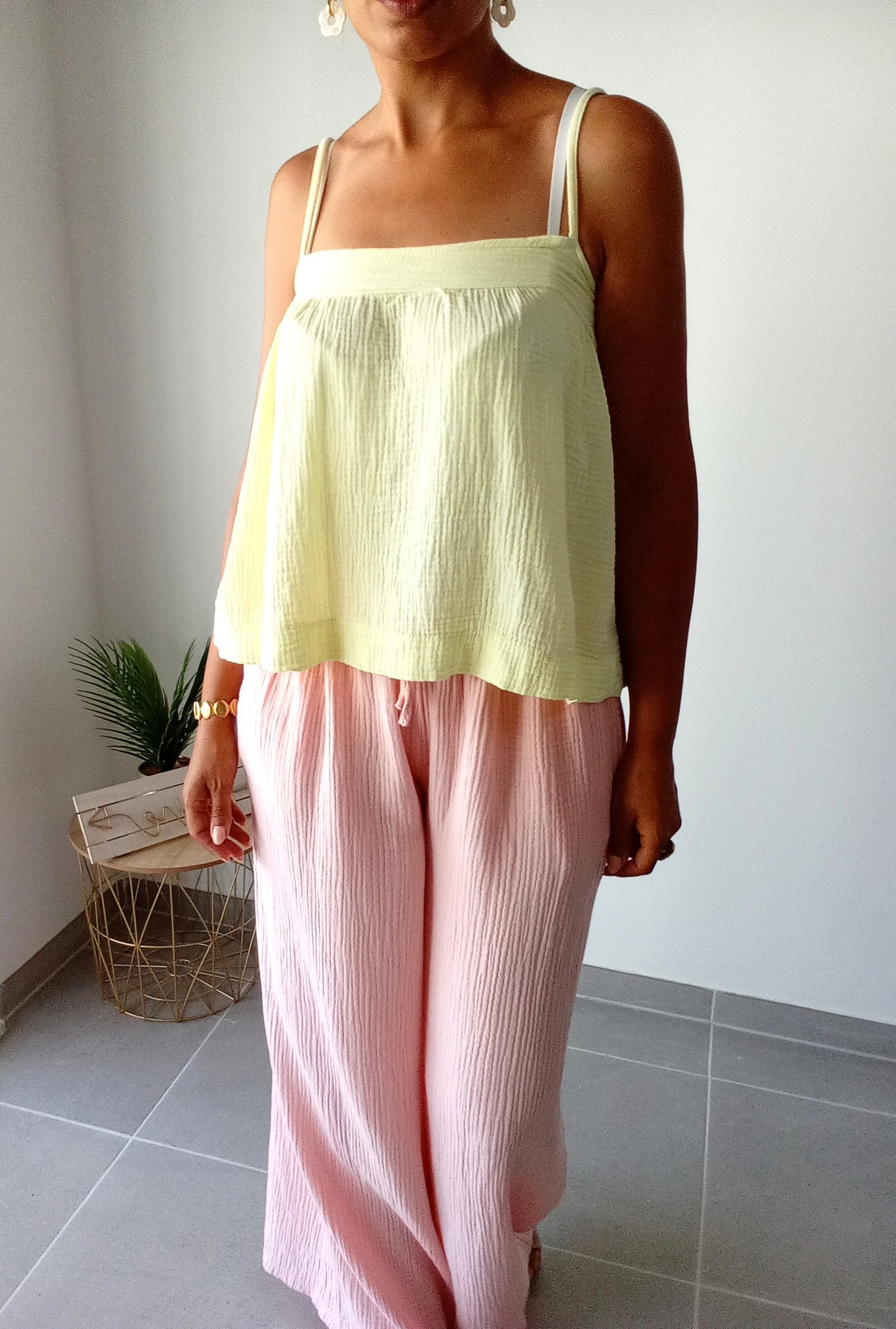 Pantalon gaze de coton