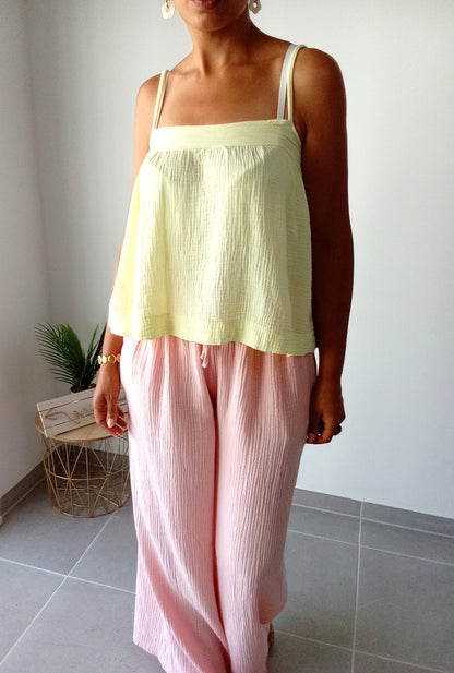 Pantalon gaze de coton