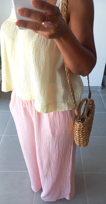 Pantalon gaze de coton
