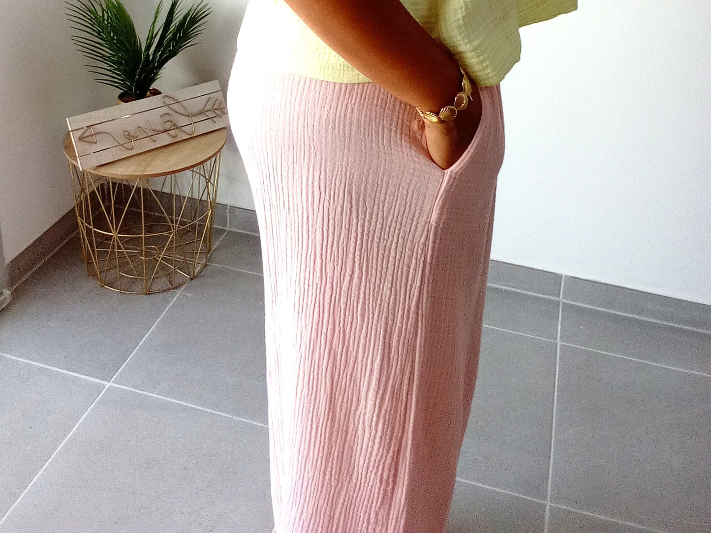 Pantalon gaze de coton
