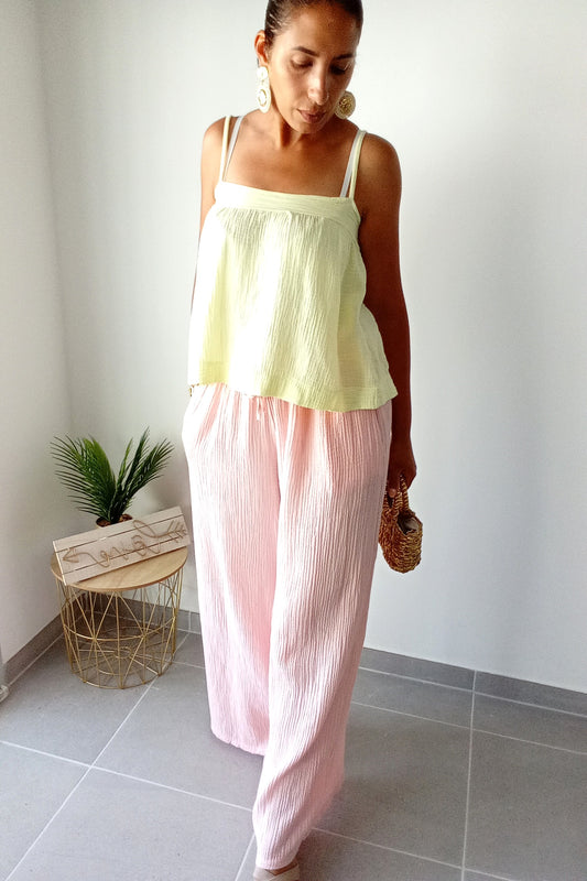 Pantalon gaze de coton