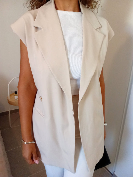 Veste blazer beige Hana