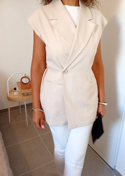 Veste blazer beige Hana